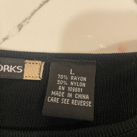 Sweaterworks Sweater Size L Sequins Pumpkin Black Long Sleeve Fall Halloween - Picture 7 of 8